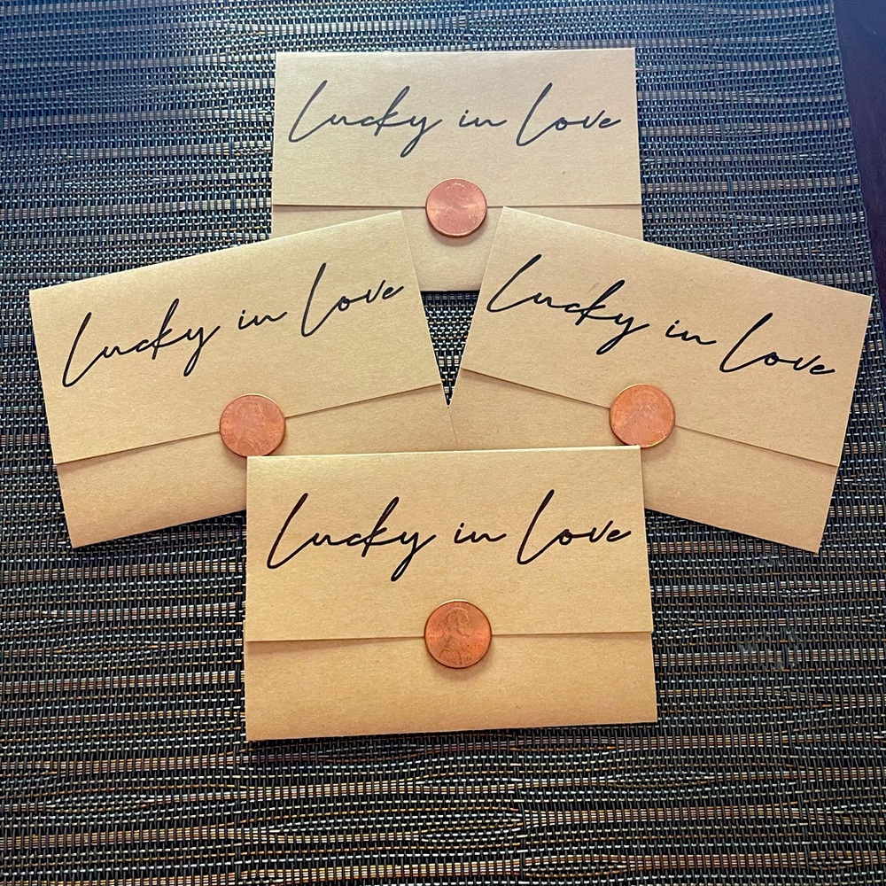 Custom made wedding scratch holders.